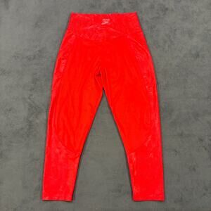 Sofia Active Red Leggings Snake Animal Print Cross Over Waist Women's Size XL